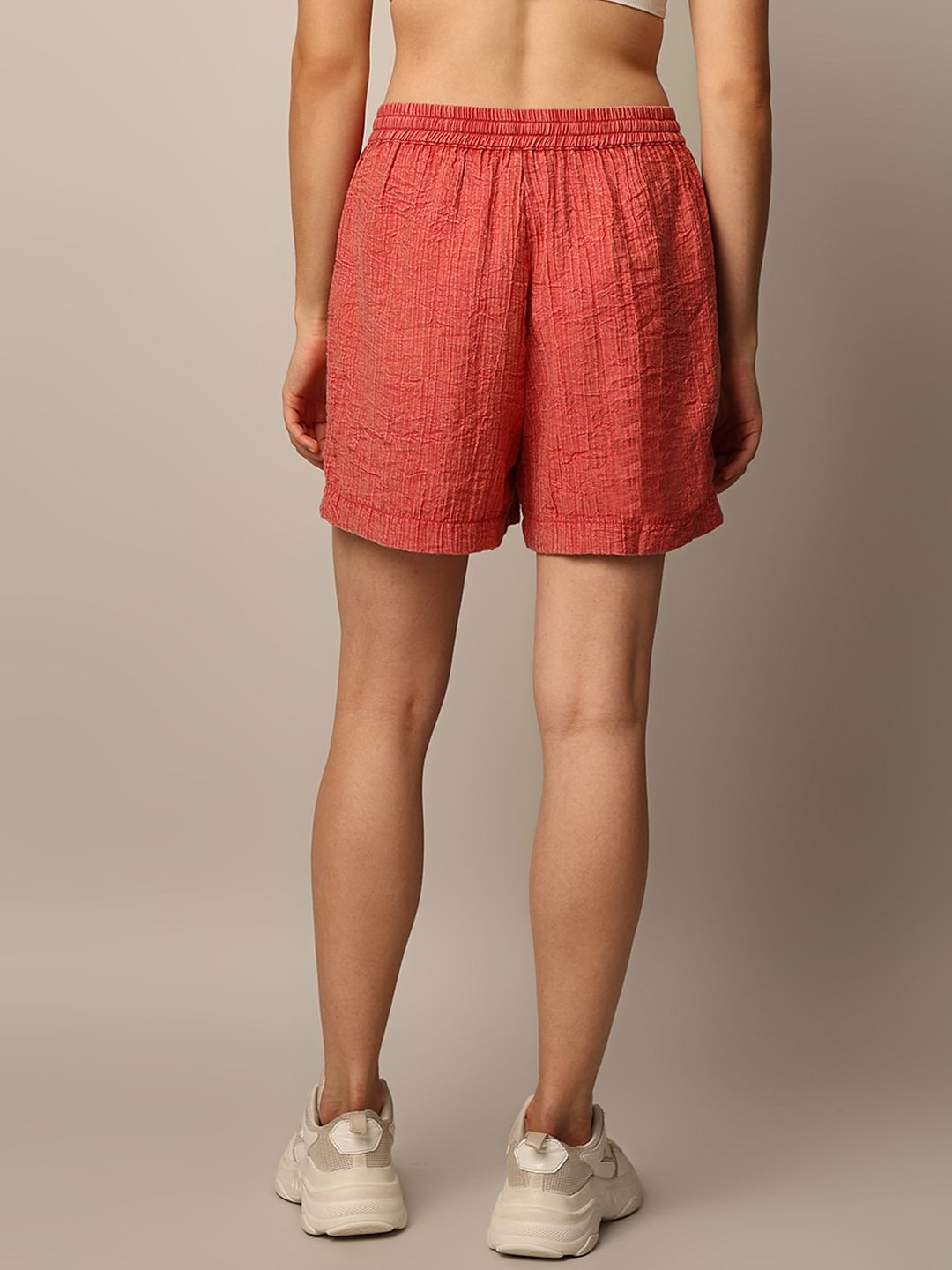 Red Washed Co-Ord Set Shorts