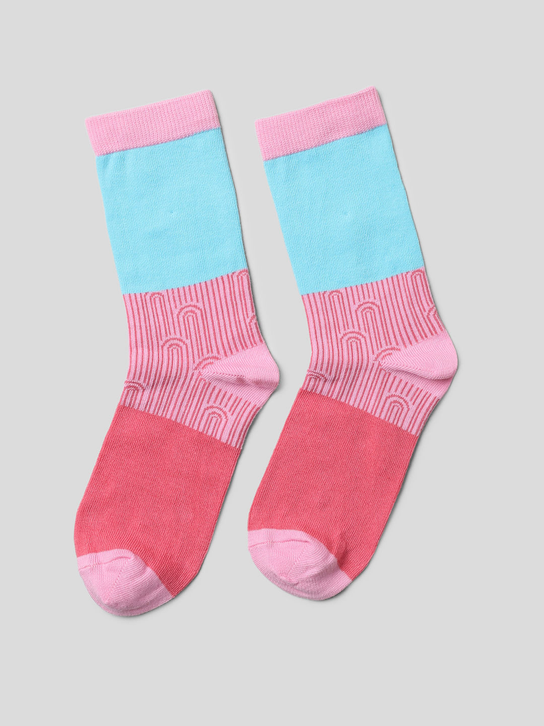 Pack Of 2 Printed Mid Length Socks