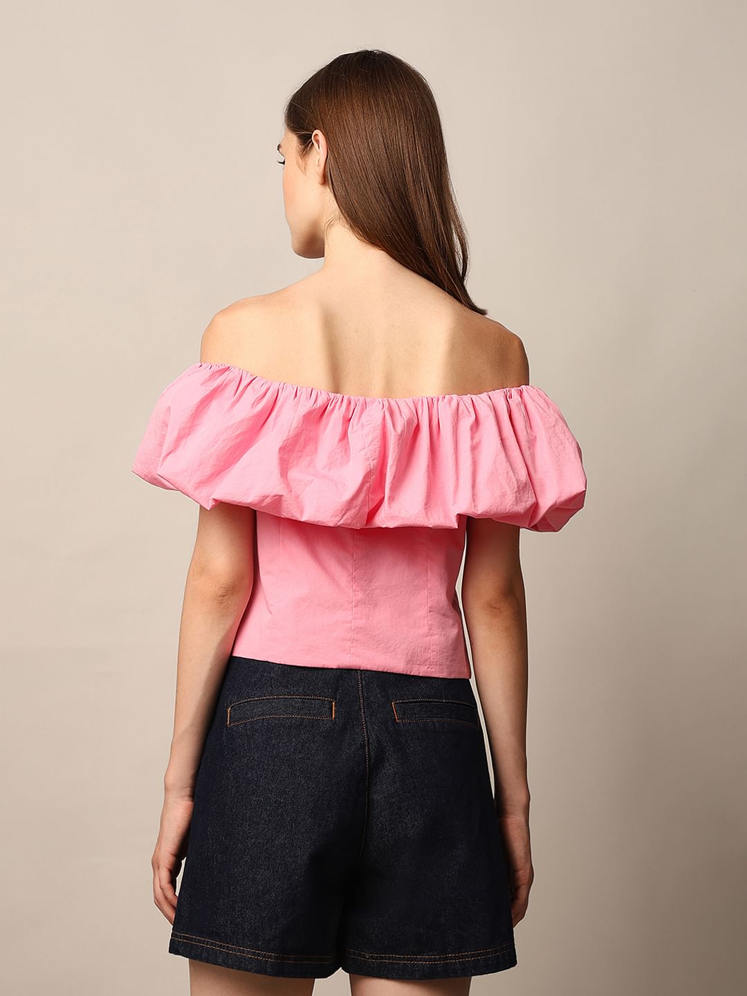 Pink Off-Shoulder Top