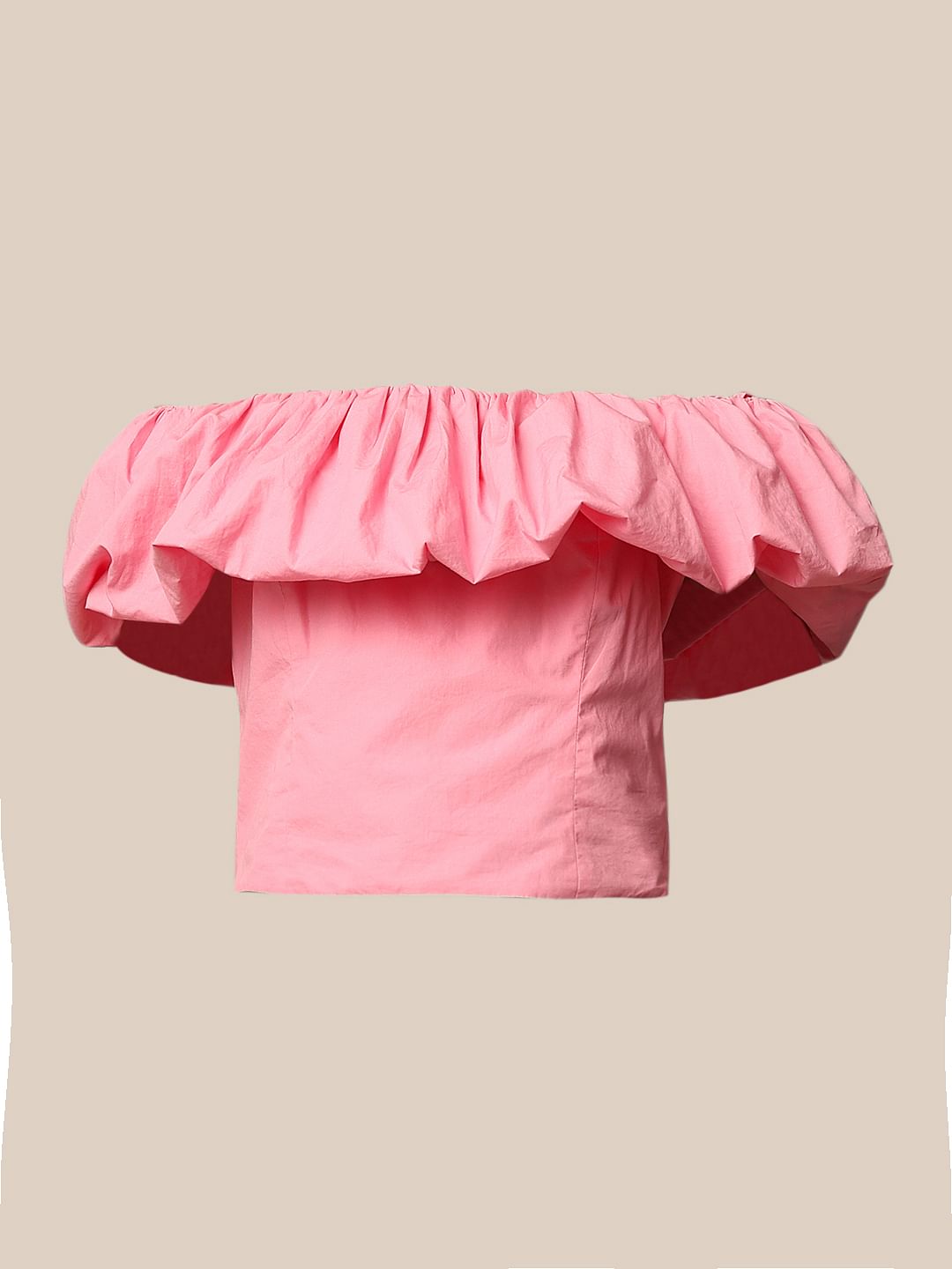 Pink Off-Shoulder Top