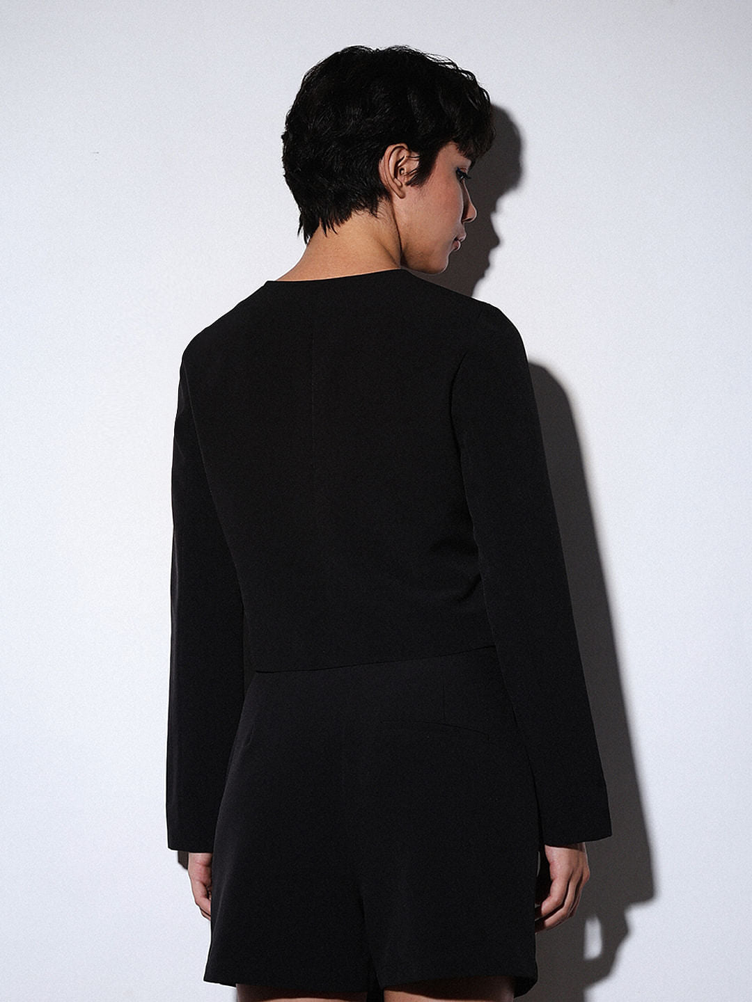 Black Tailored Short Co-Ord Set Jacket