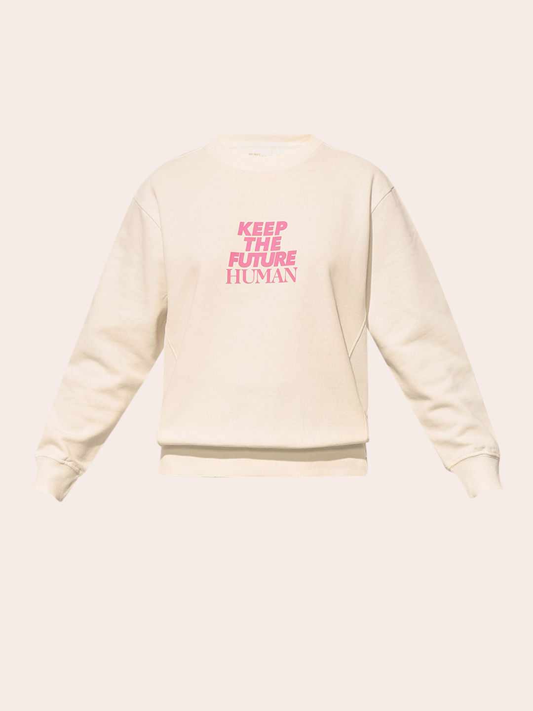 White Slogan Print Sweatshirt