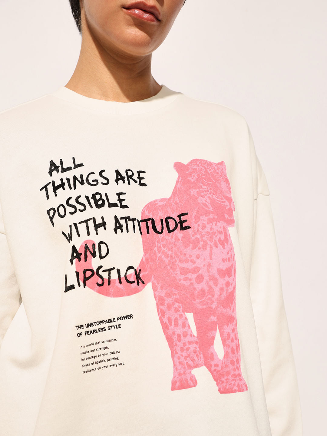 White Printed Sweatshirt