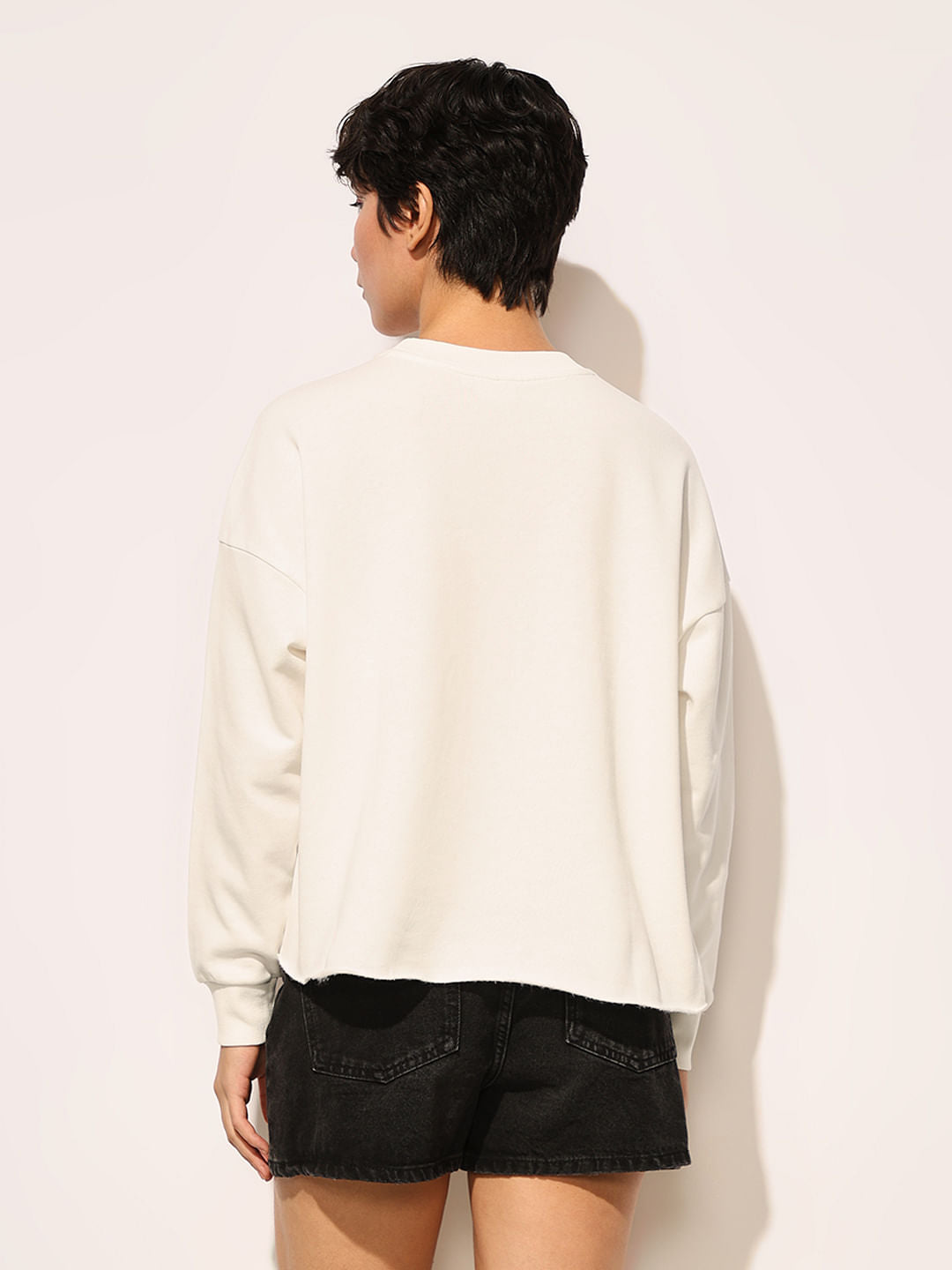 White Printed Sweatshirt