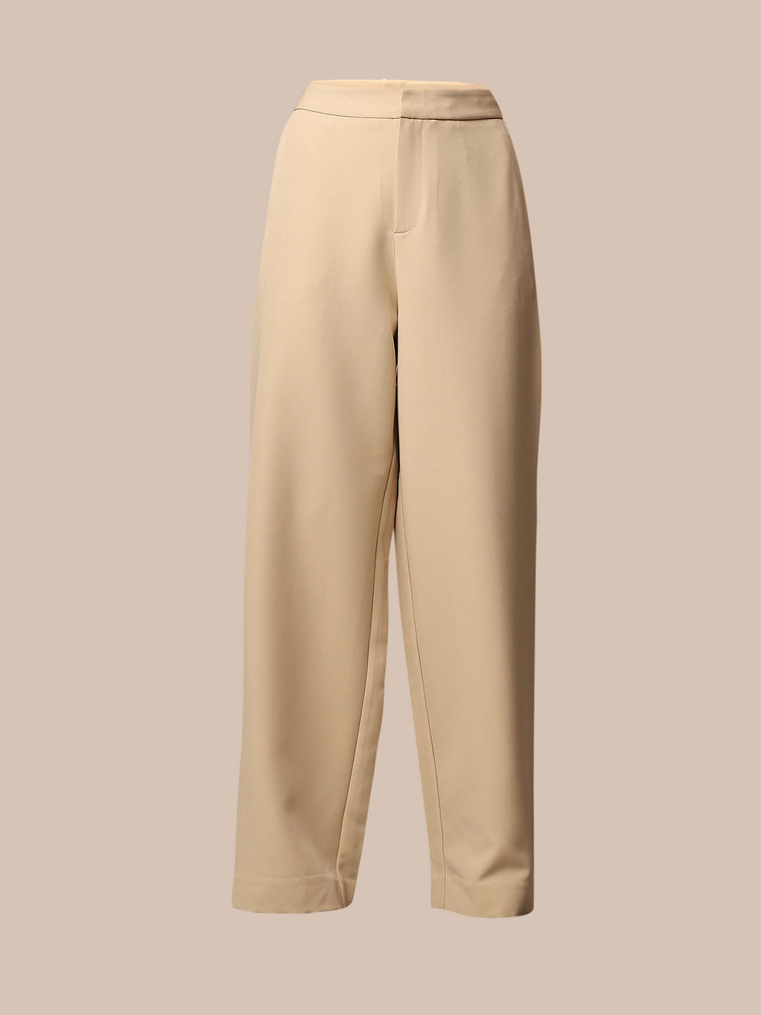 Cream Straight Tailored Pant