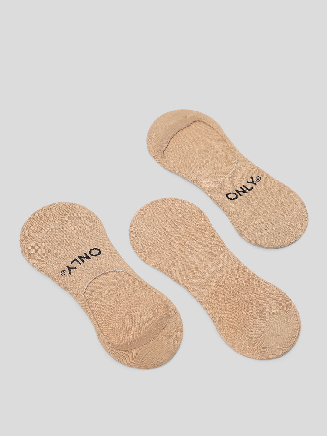 Nude Pack Of 3 No Show Socks