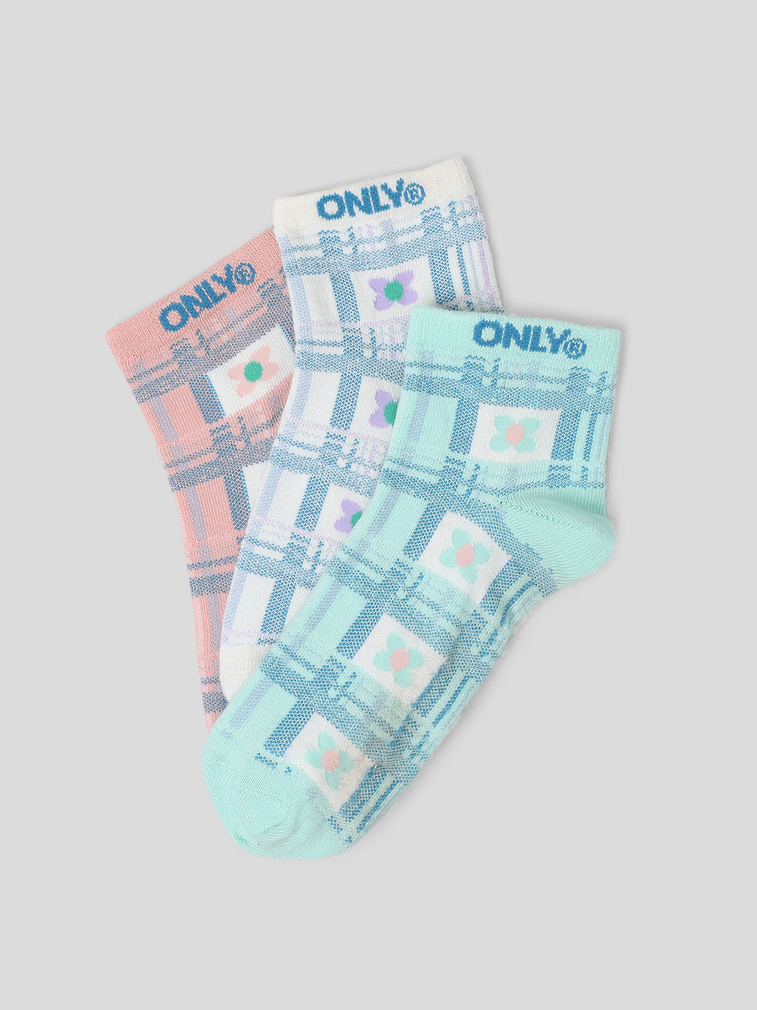 Pack Of 3 Printed Ankle Length Socks