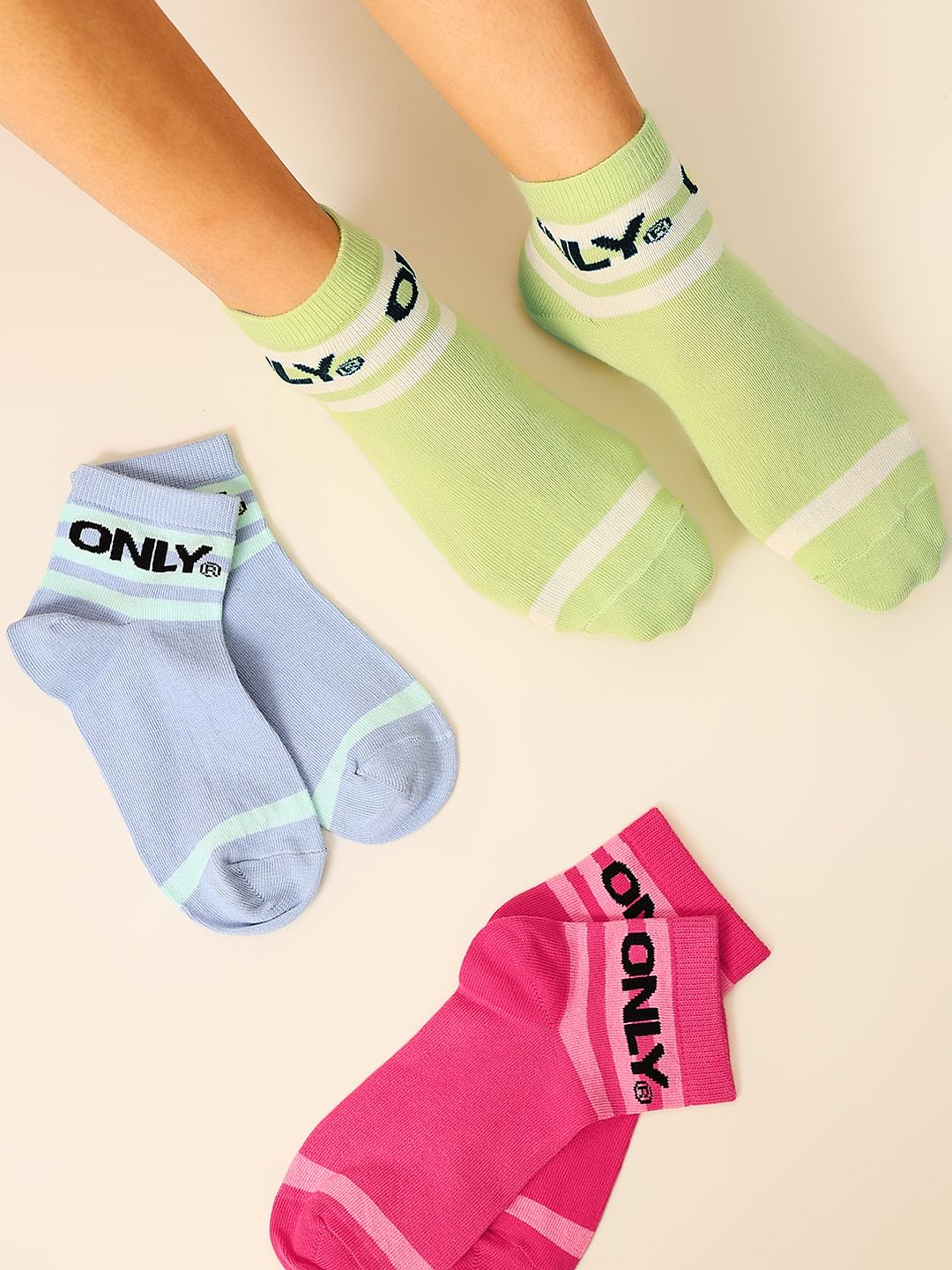 Pack Of 3 Ankle Length Socks