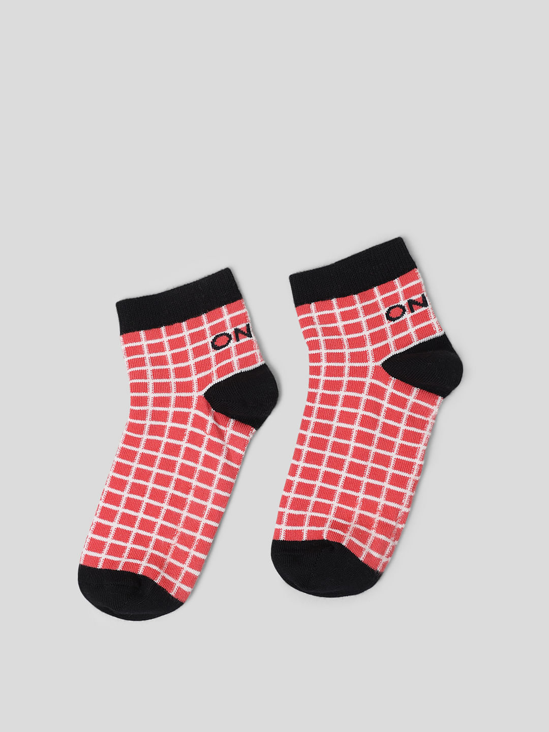 Pack Of 3 Geometric Print Ankle Length Socks