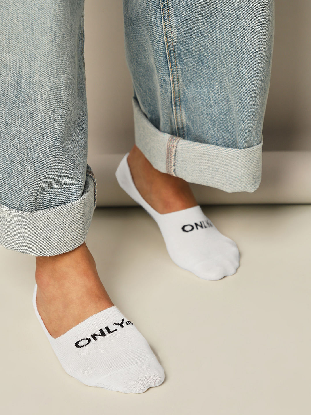 Pack Of 3 No Show Socks - Black, White, Grey