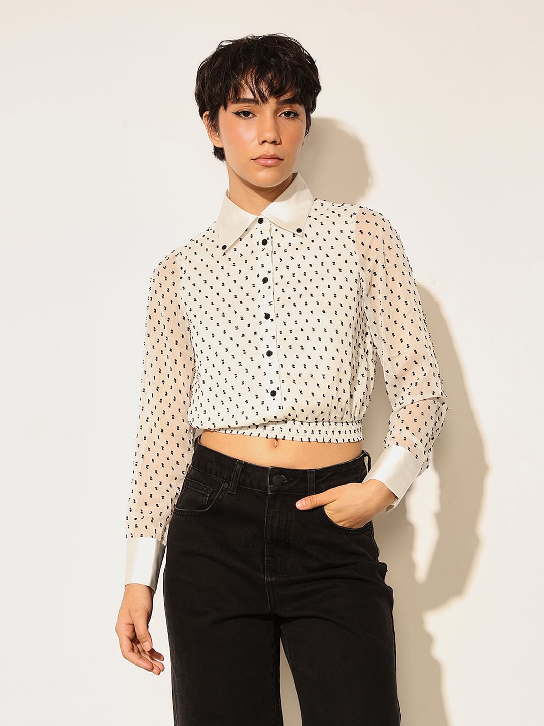 White Embroidered Shirt