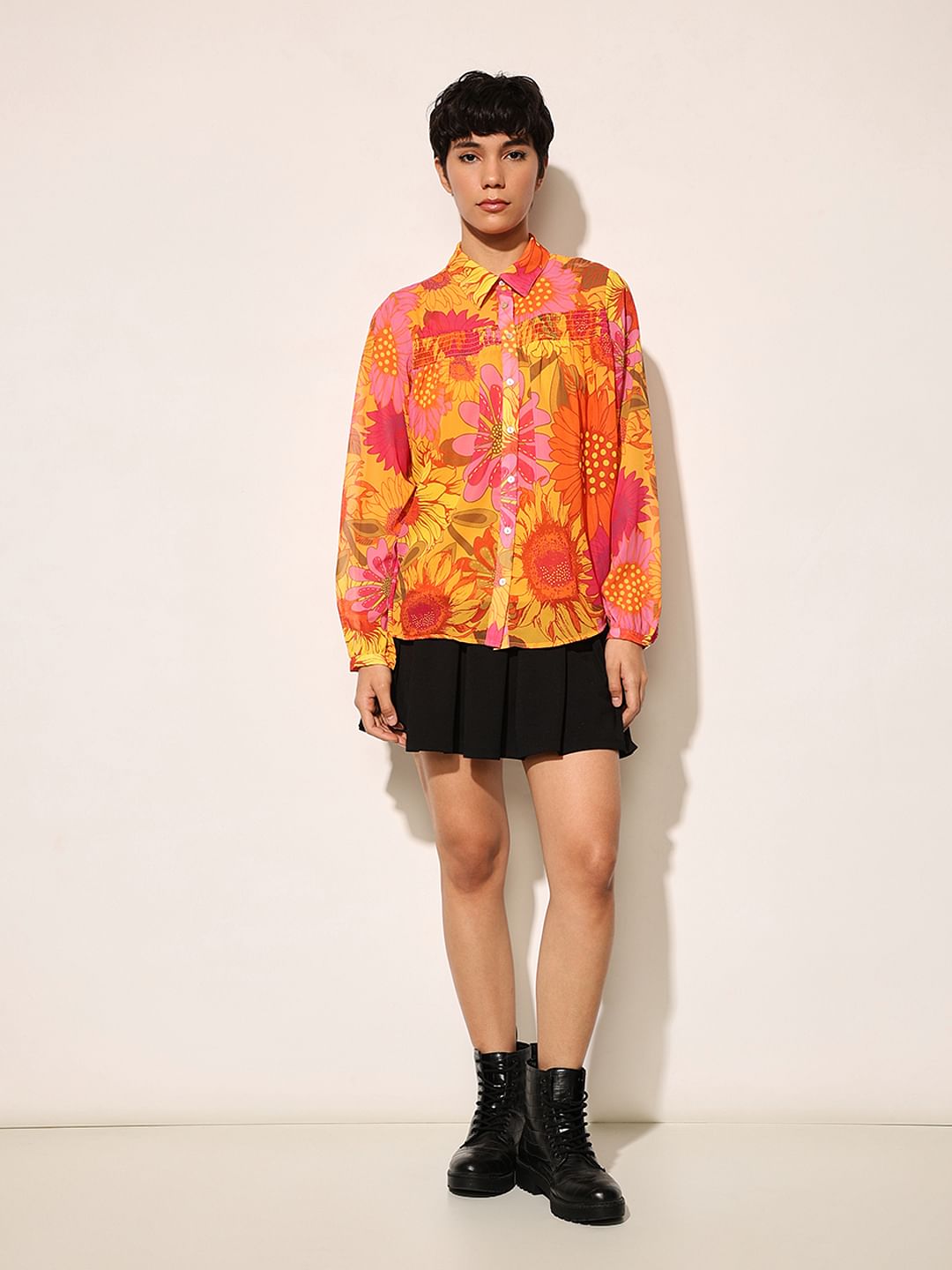 Multi-Colour Abstract Print Shirt