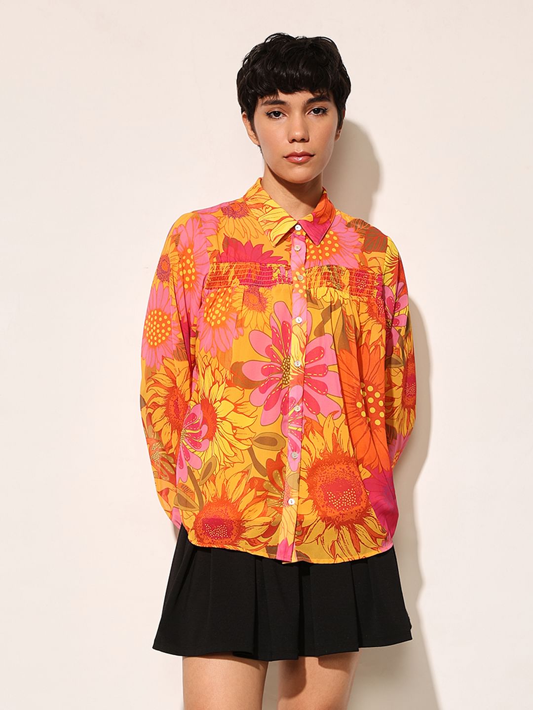 Multi-Colour Abstract Print Shirt