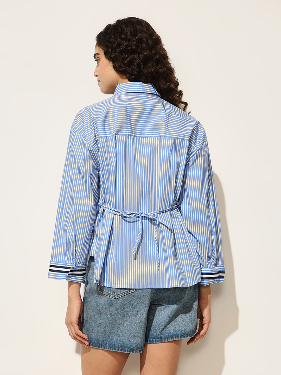 Blue Striped Cotton Shirt
