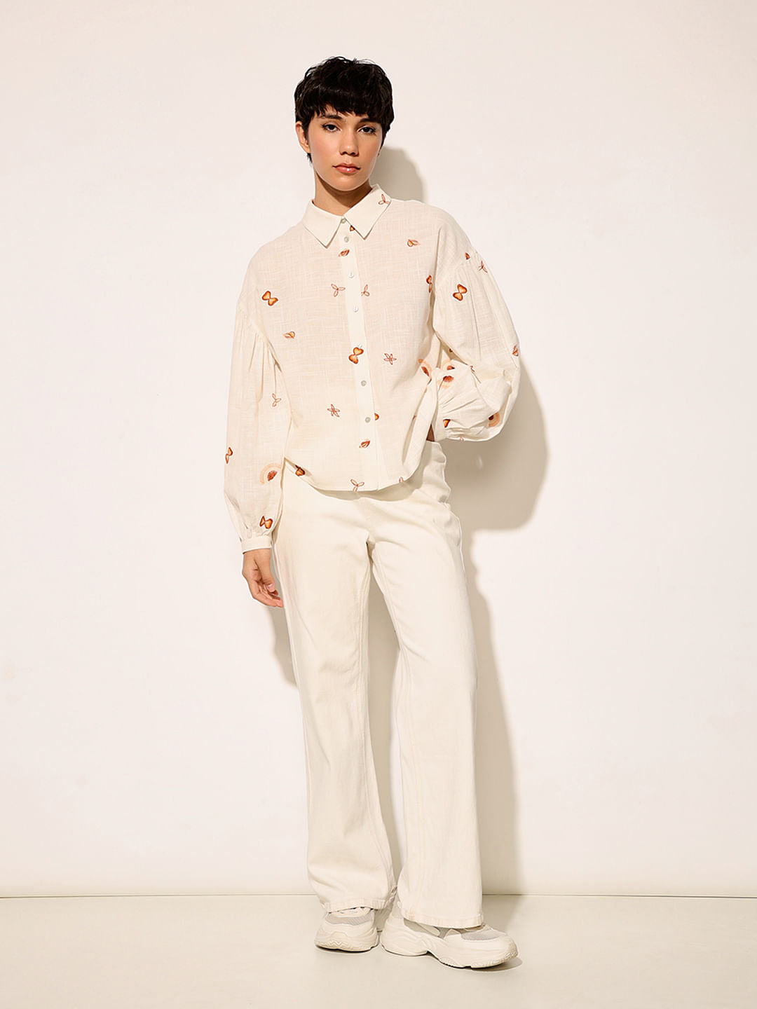White Embroidered Shirt
