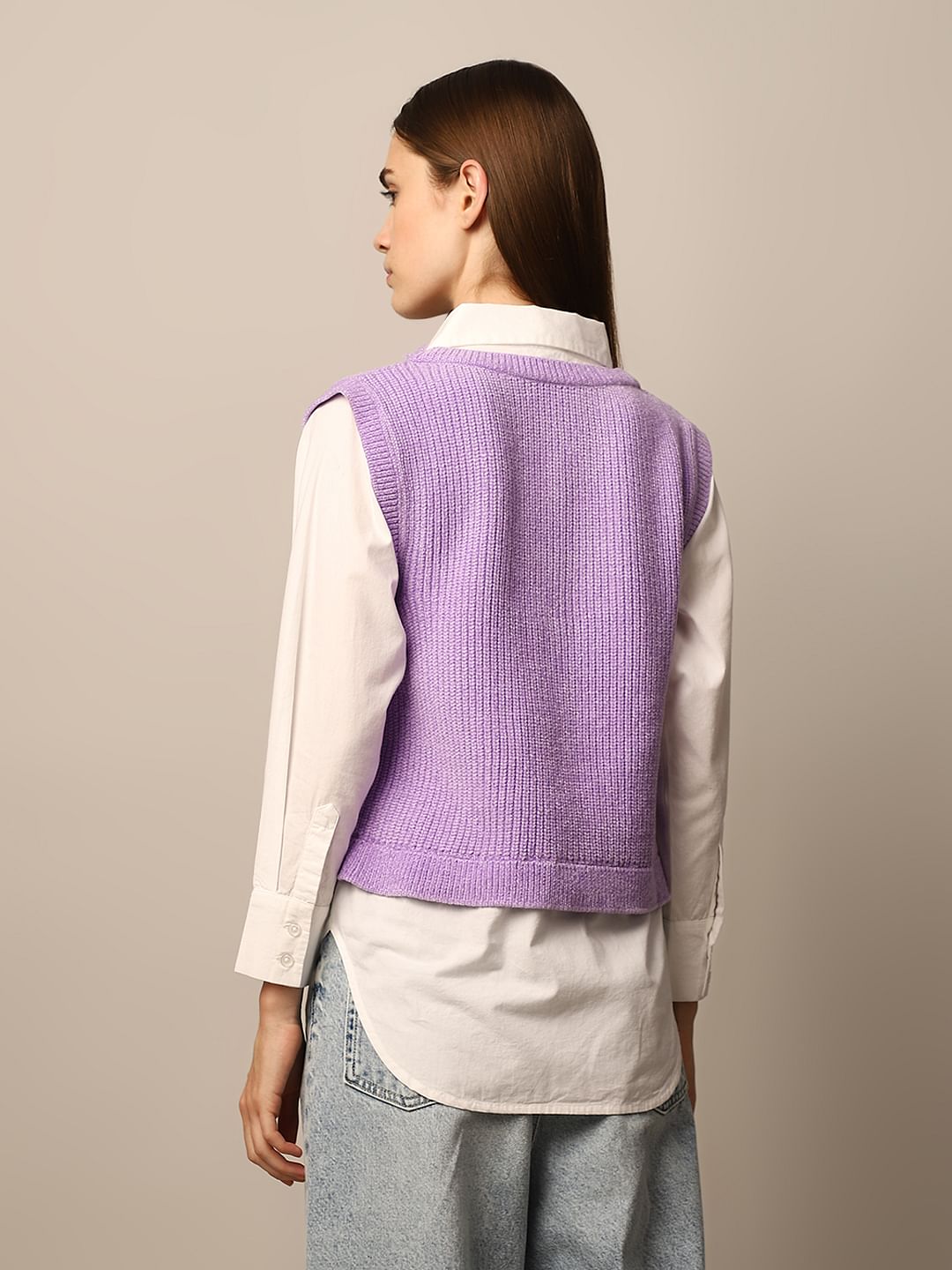 Purple Mock Shirt Pullover