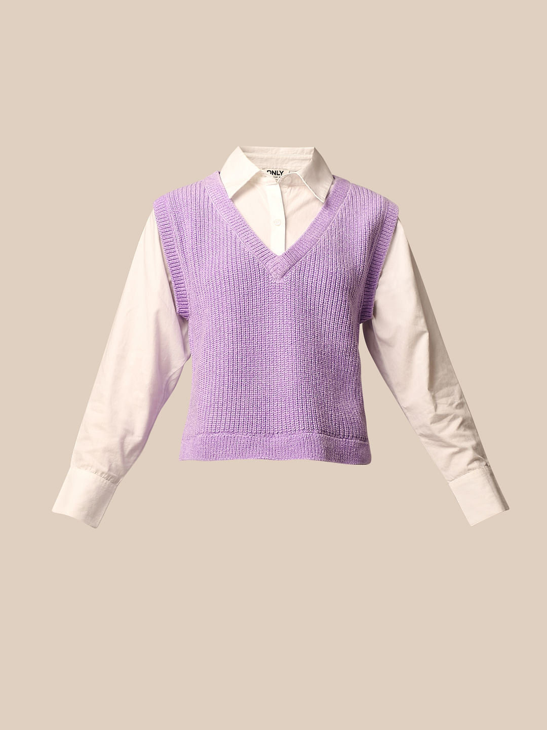 Purple Mock Shirt Pullover