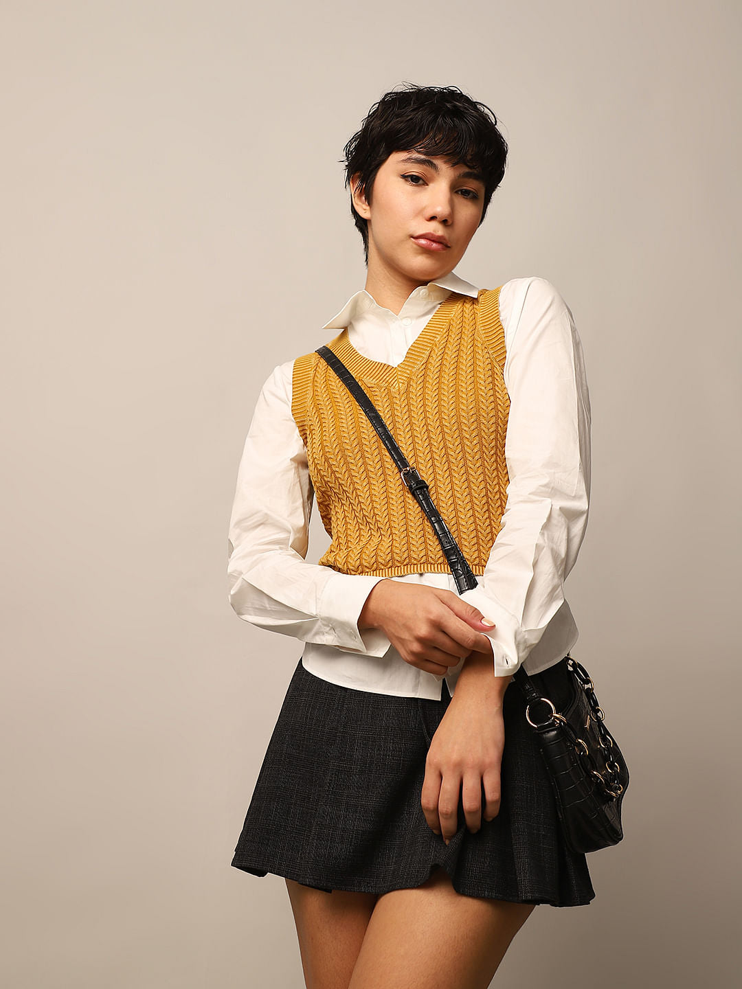 Mustard Sweater Vest
