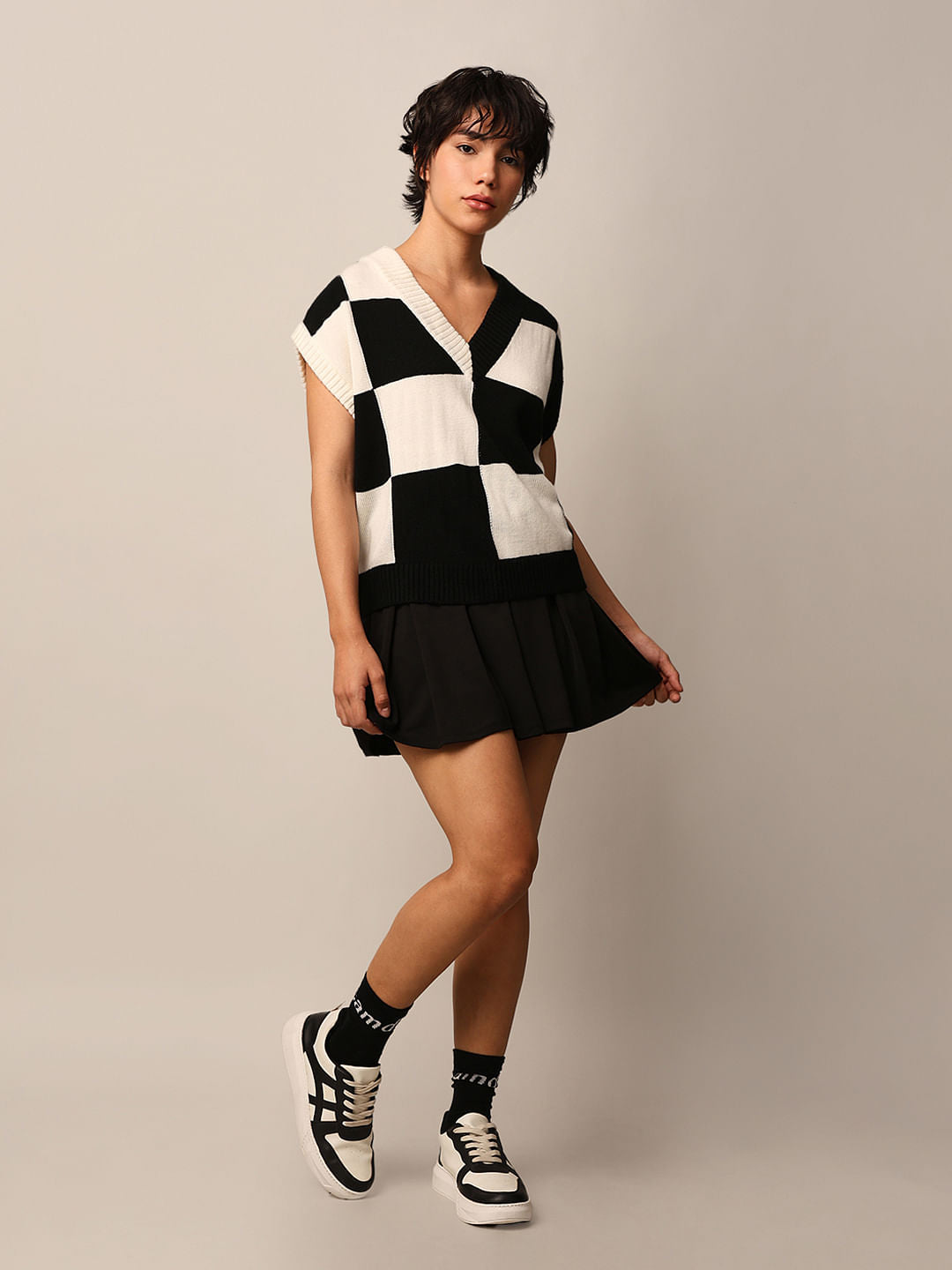 Black V-Neck Sweater Vest