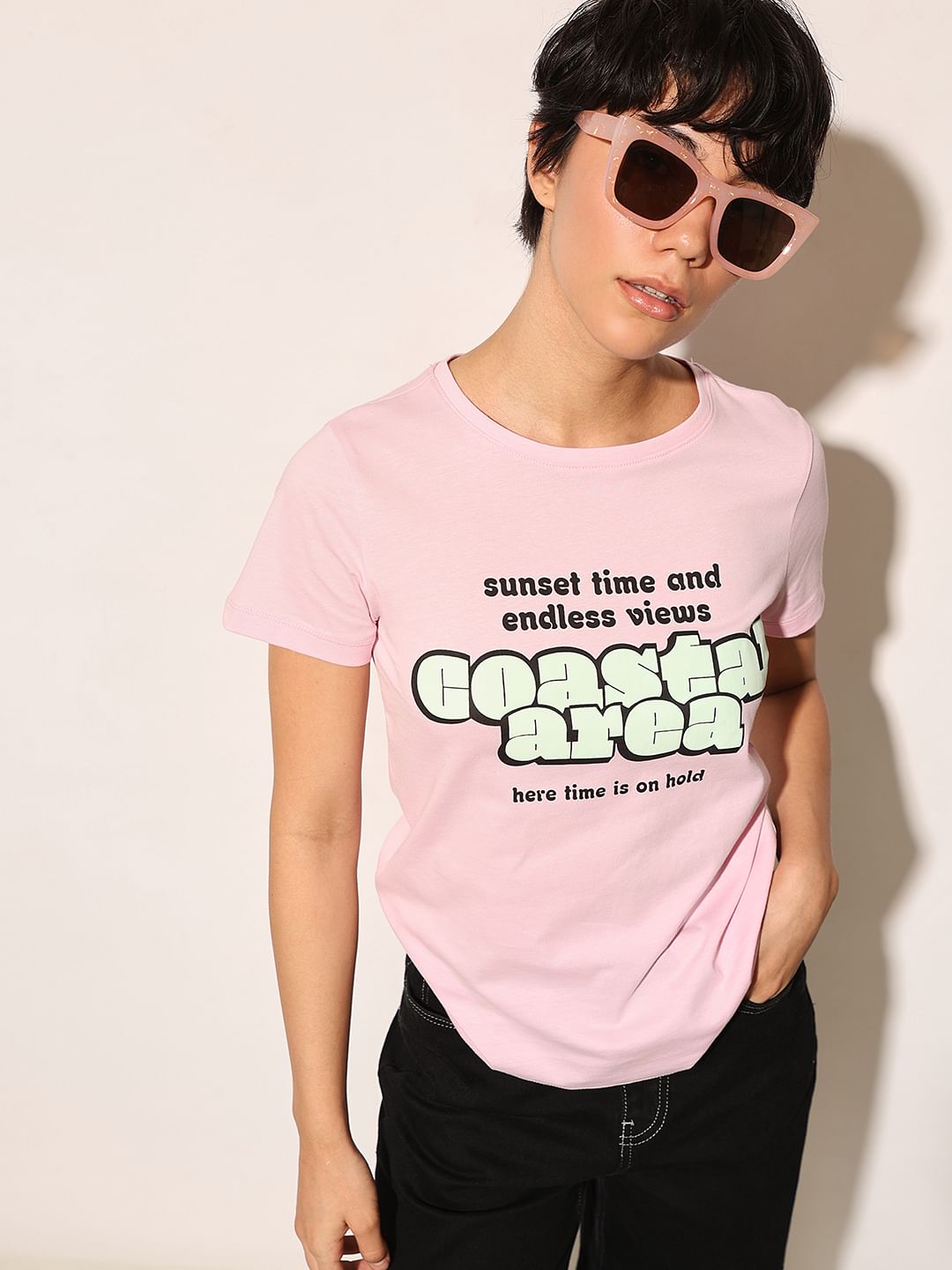 Pink Printed T-Shirt