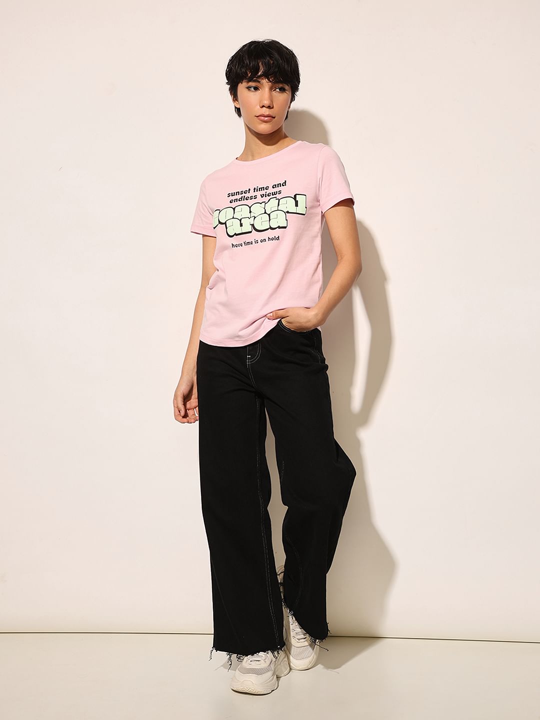 Pink Printed T-Shirt