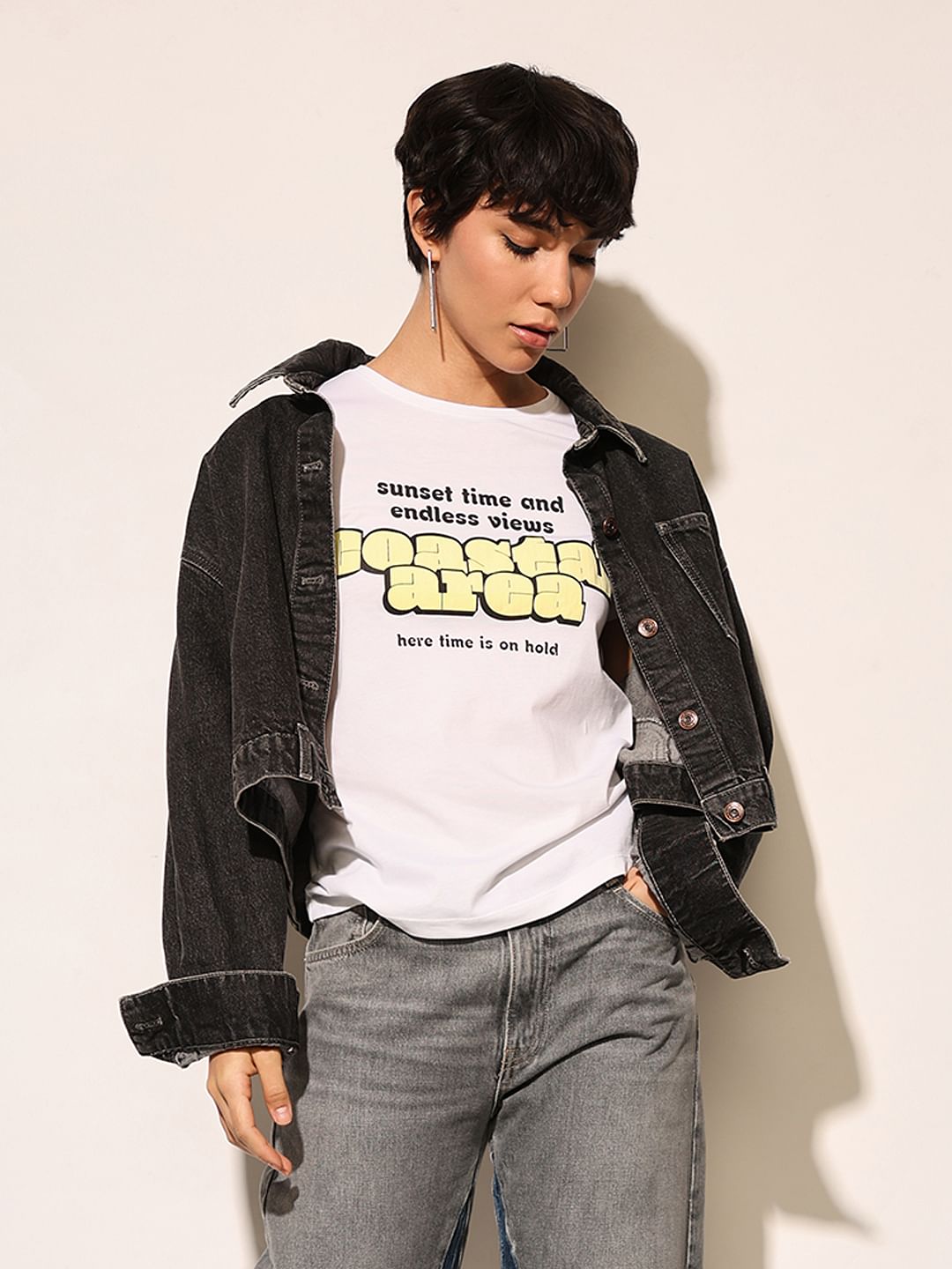 White Printed T-Shirt