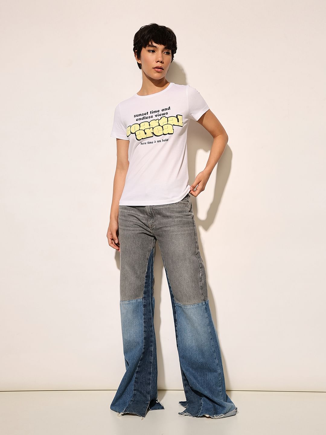 White Printed T-Shirt