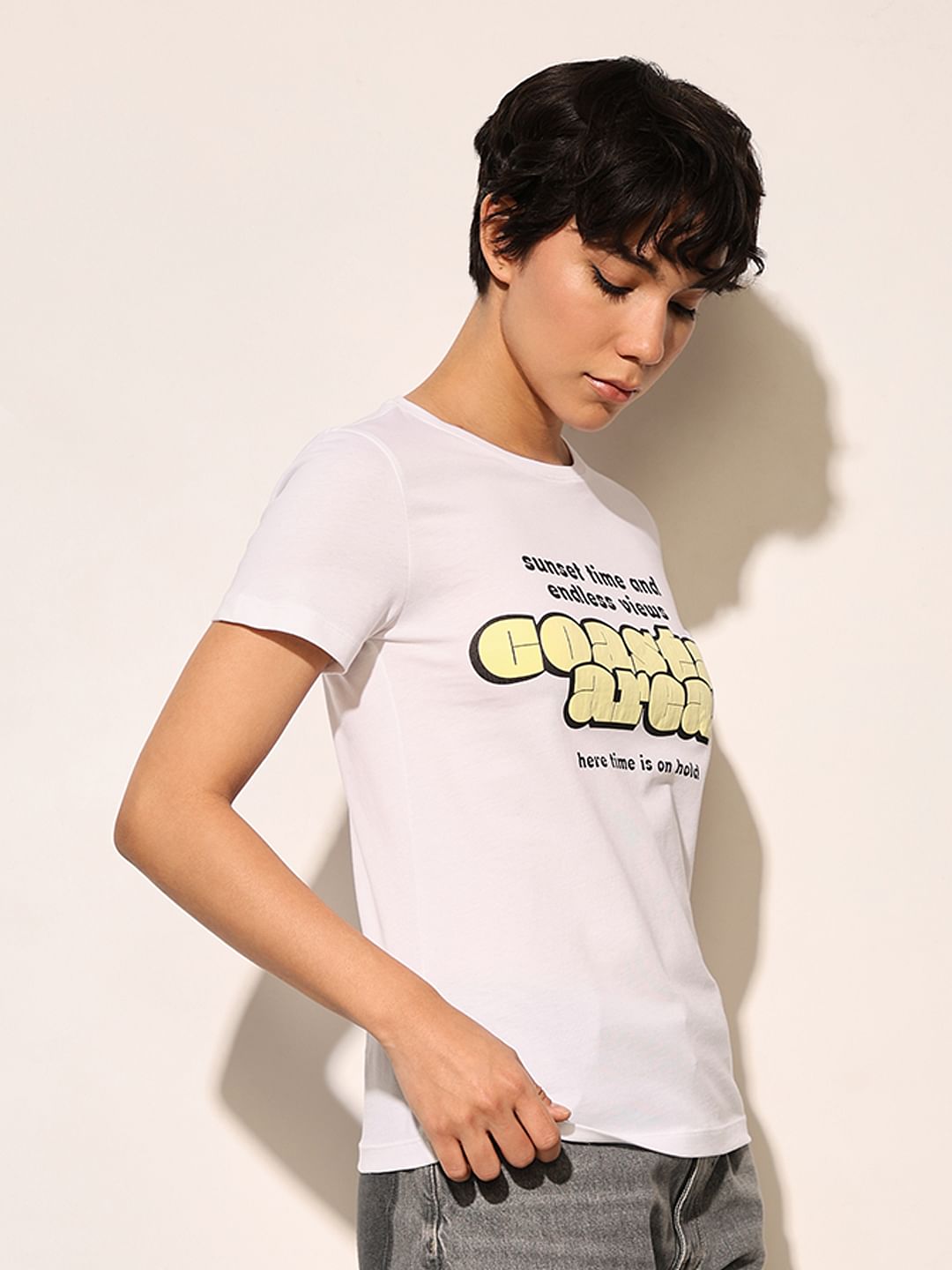 White Printed T-Shirt