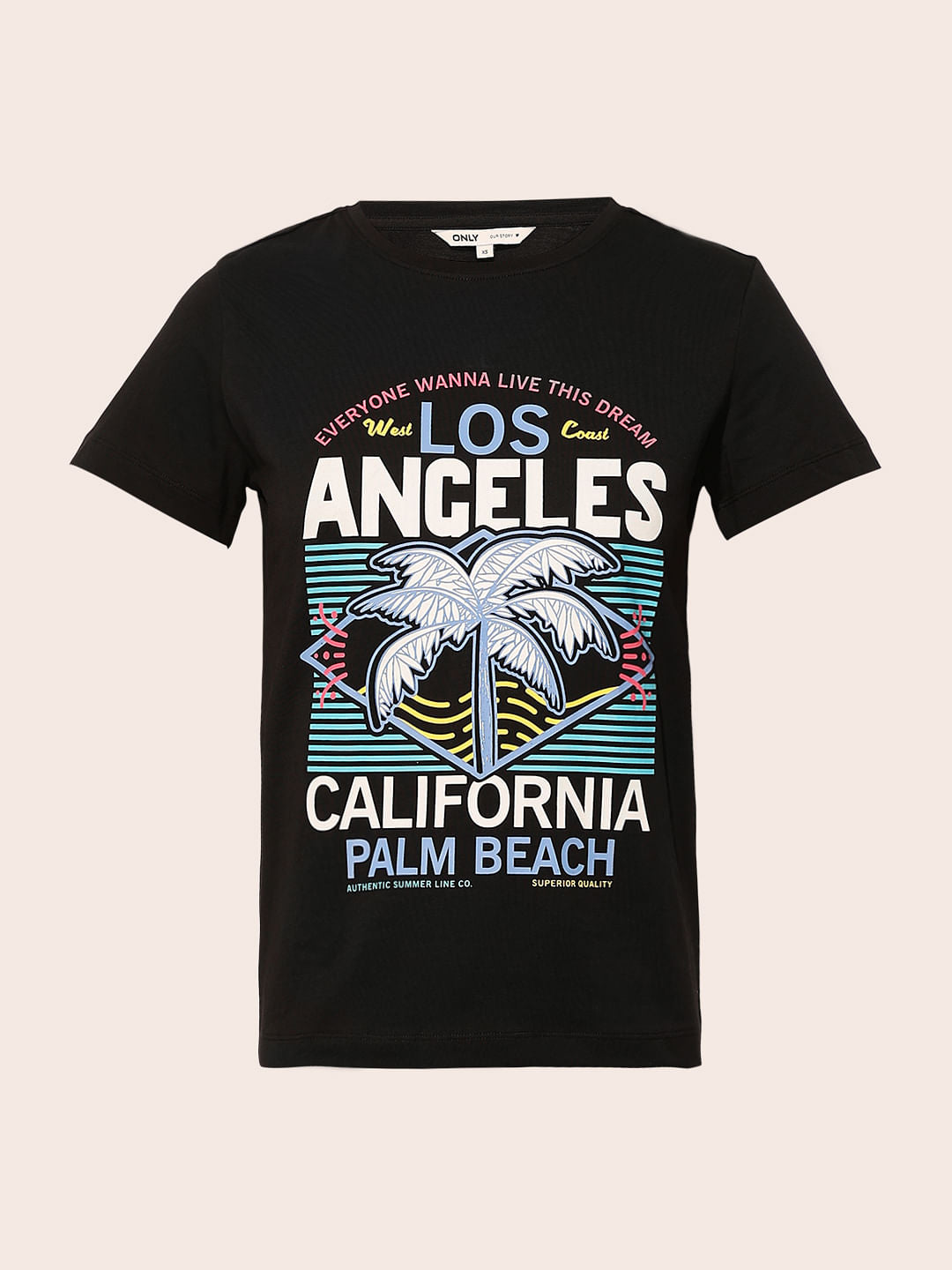 Black Graphic Print Cotton T-Shirt