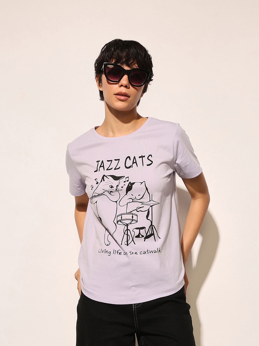 Purple Printed T-Shirt