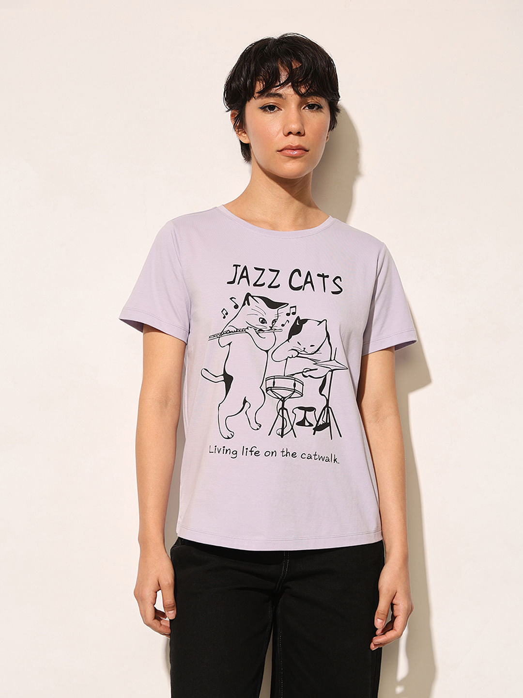 Purple Printed T-Shirt