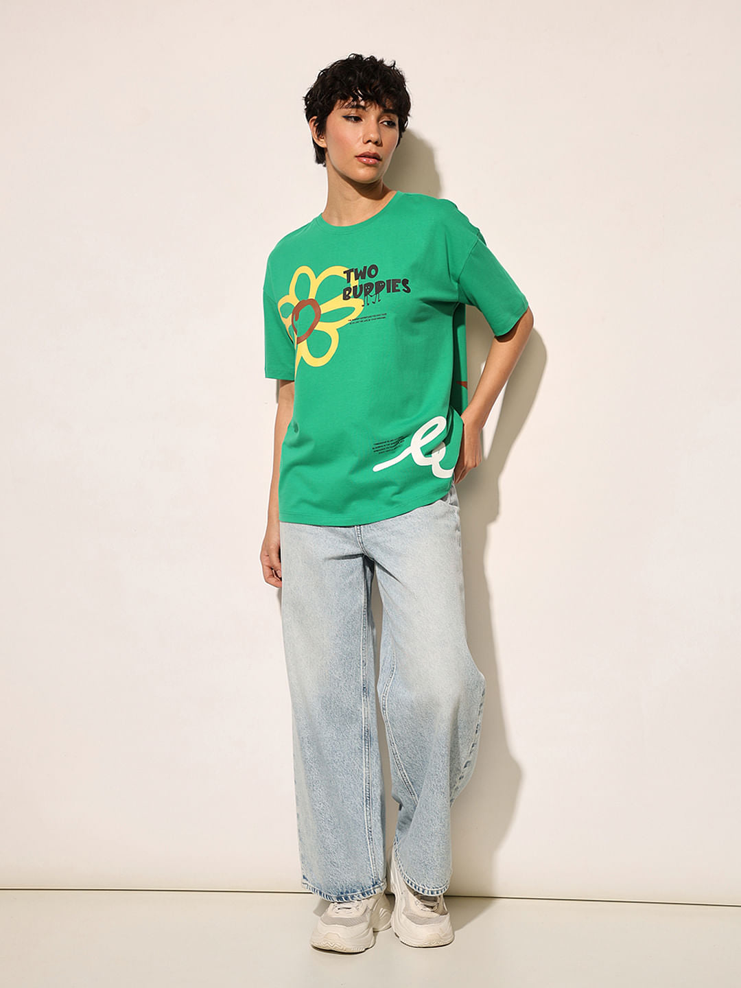 Green Graphic Print T-Shirt