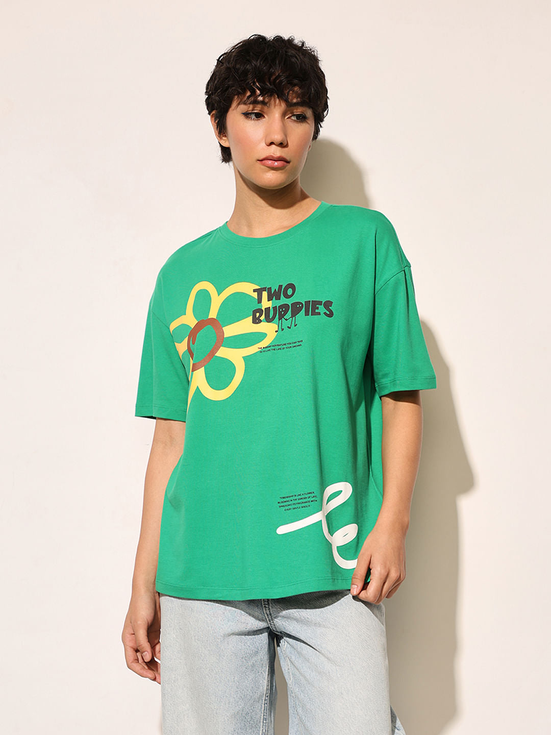 Green Graphic Print T-Shirt