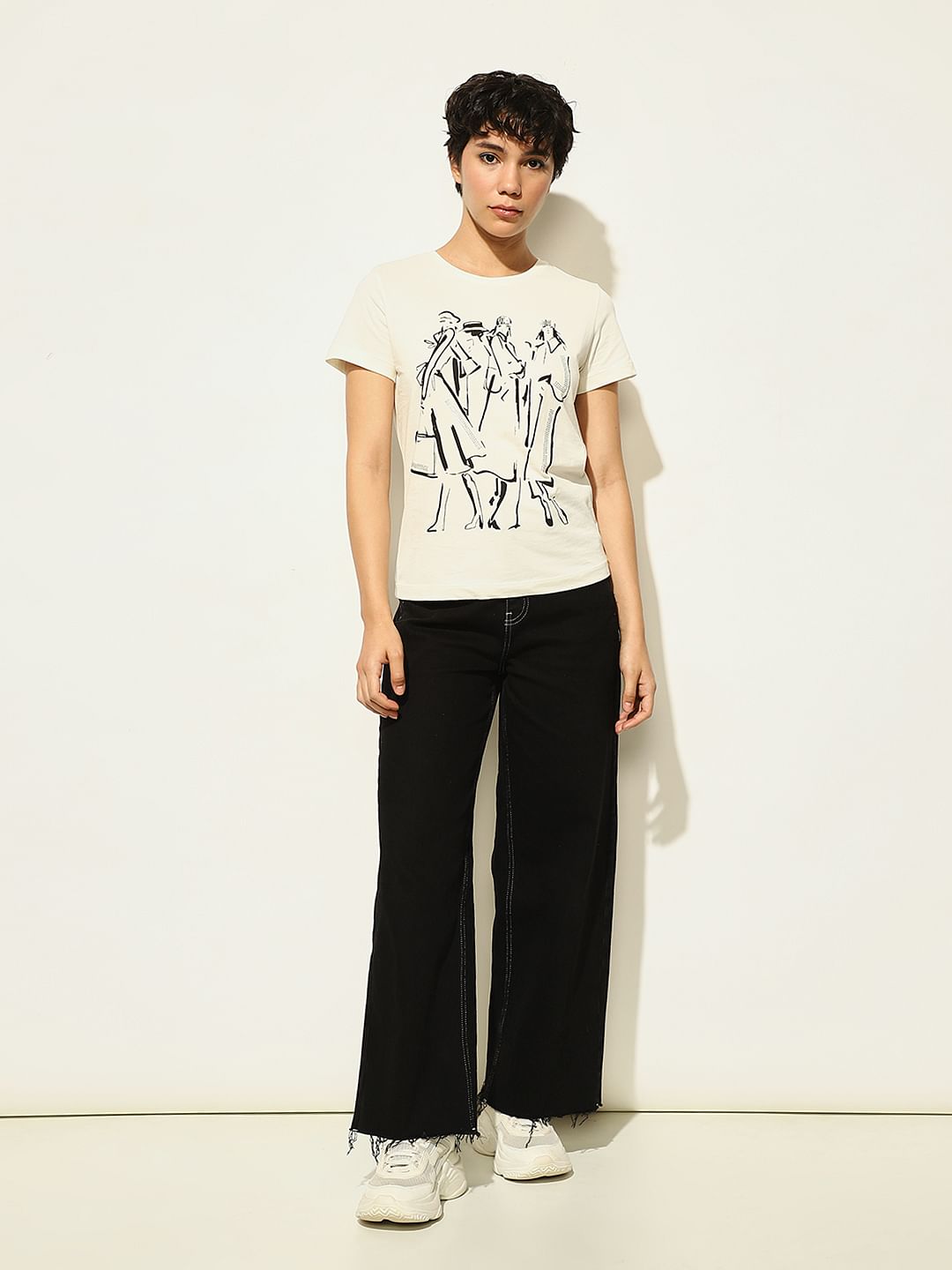 Off-White Printed Cotton T-Shirt