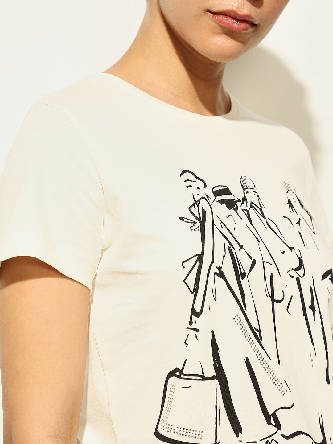 Off-White Printed Cotton T-Shirt