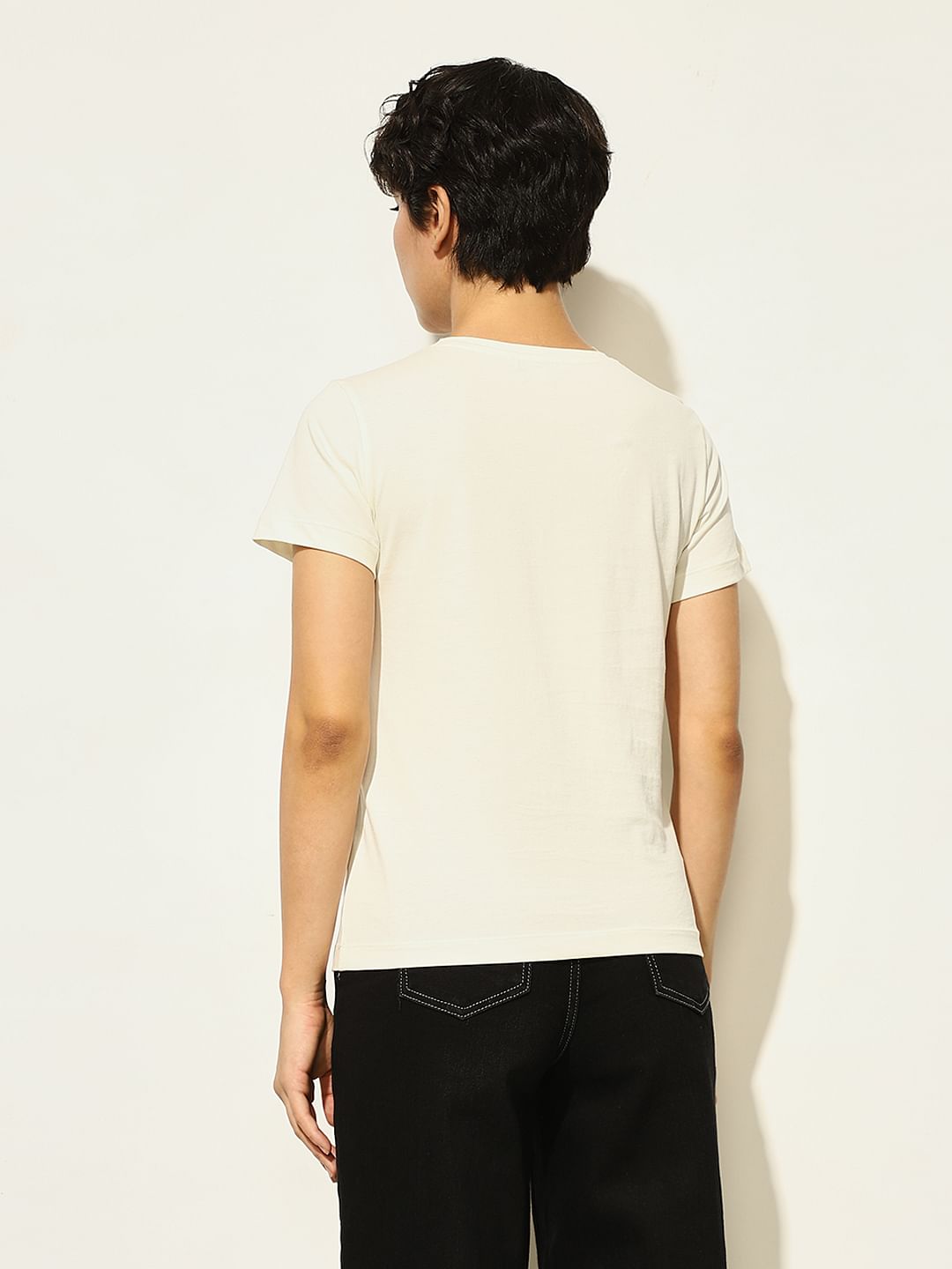 Off-White Printed Cotton T-Shirt