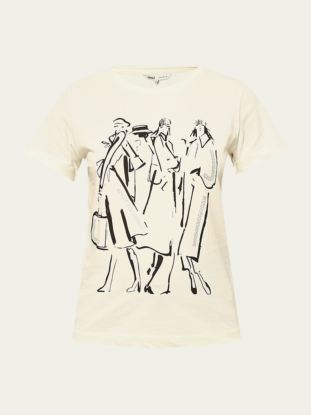 Off-White Printed Cotton T-Shirt