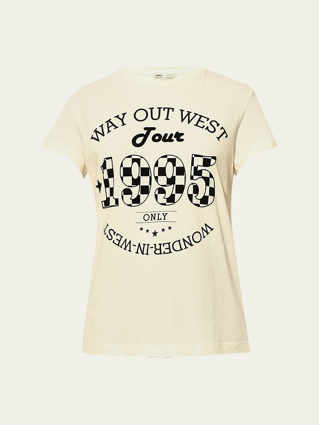 White Printed Cotton T-Shirt