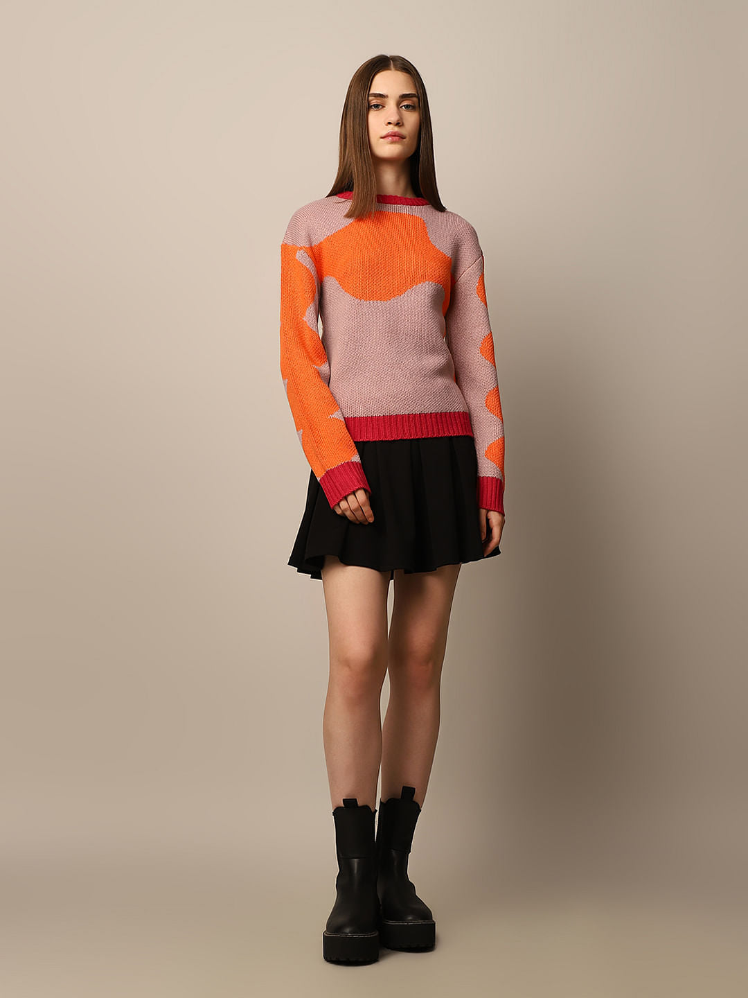 Printed Jacquard Pullover