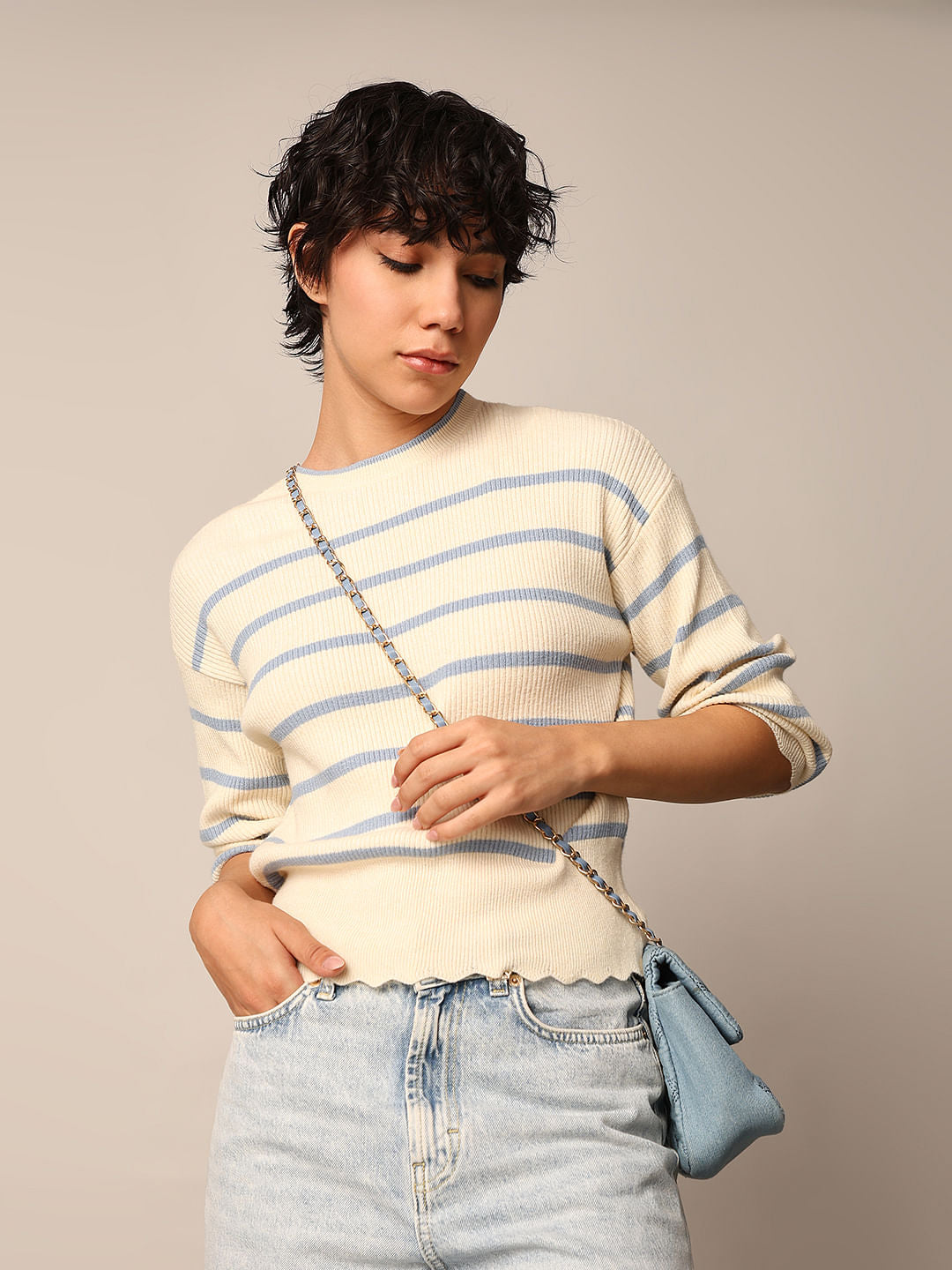 Creams Striped Knit Pullover