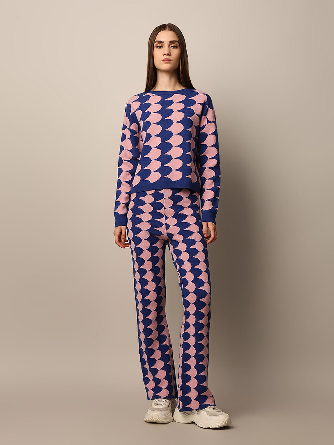 Blue Printed Pullover