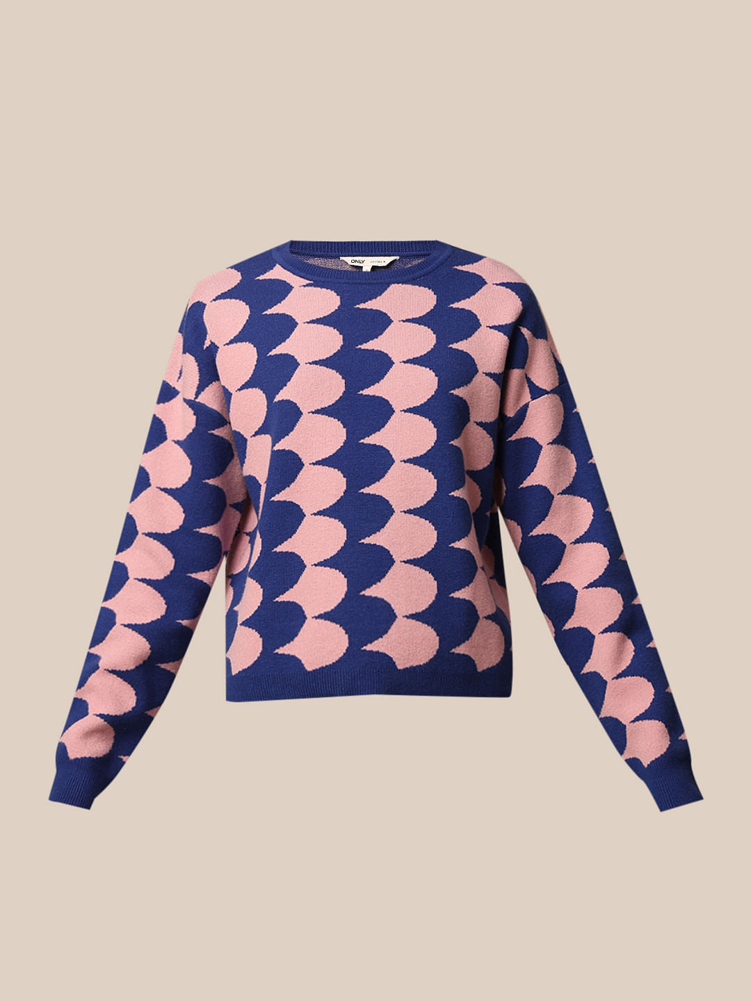 Blue Printed Pullover