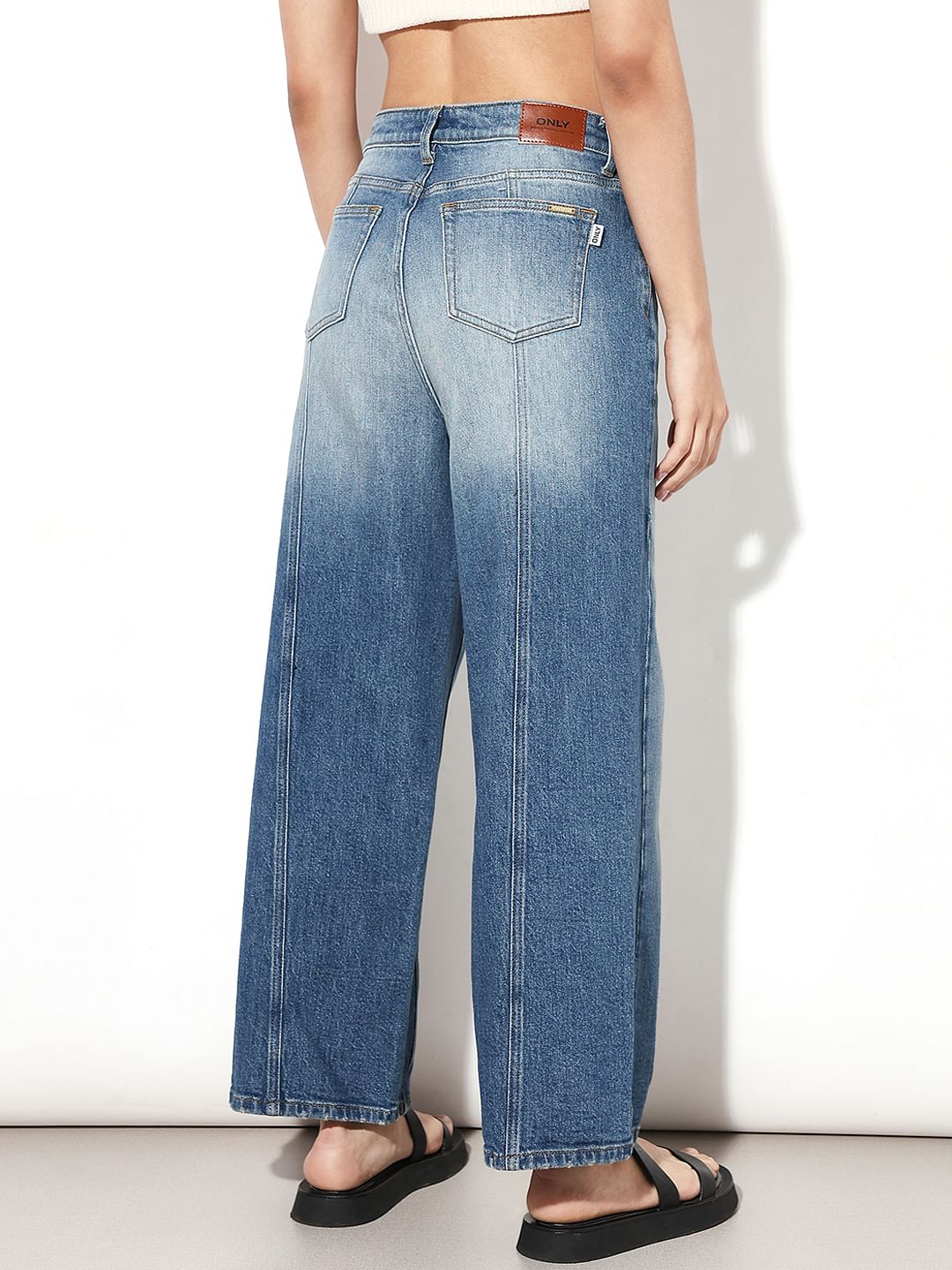 Blue Wide Leg Jeans