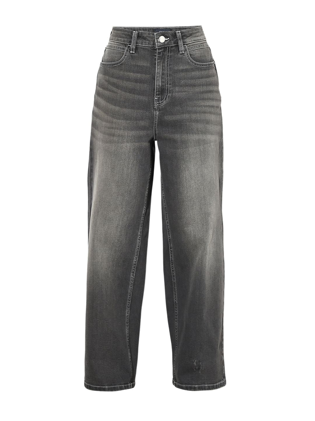 Grey Wide Leg Jeans
