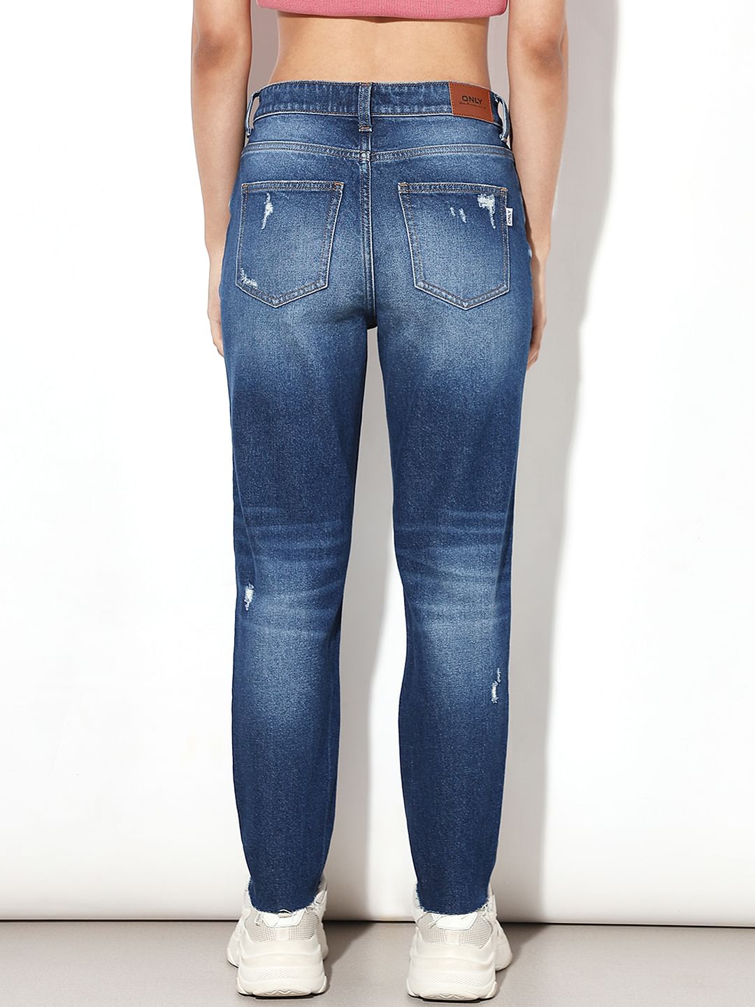 Dark Blue Heavy Fade Slim Fit Jeans