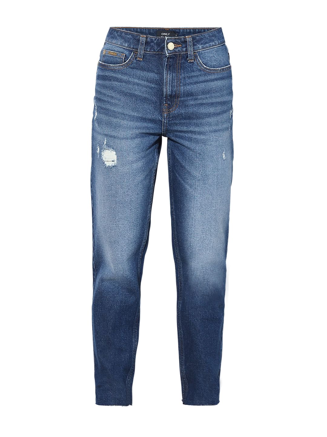 Dark Blue Heavy Fade Slim Fit Jeans
