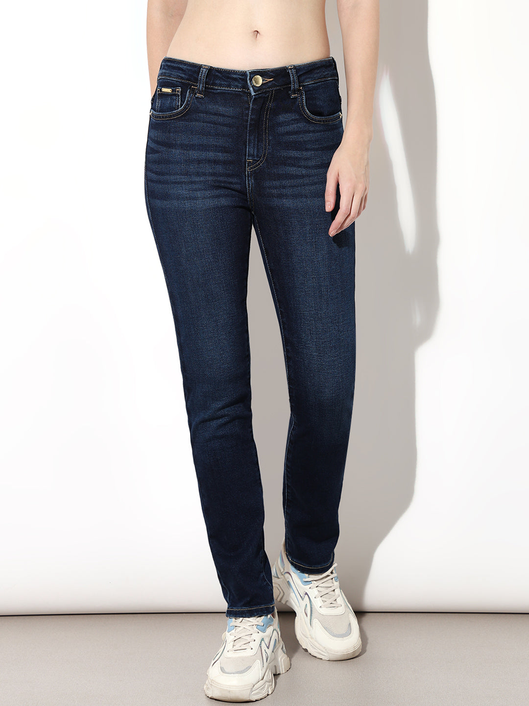 Dark Blue High Rise Skinny Fit Jeans