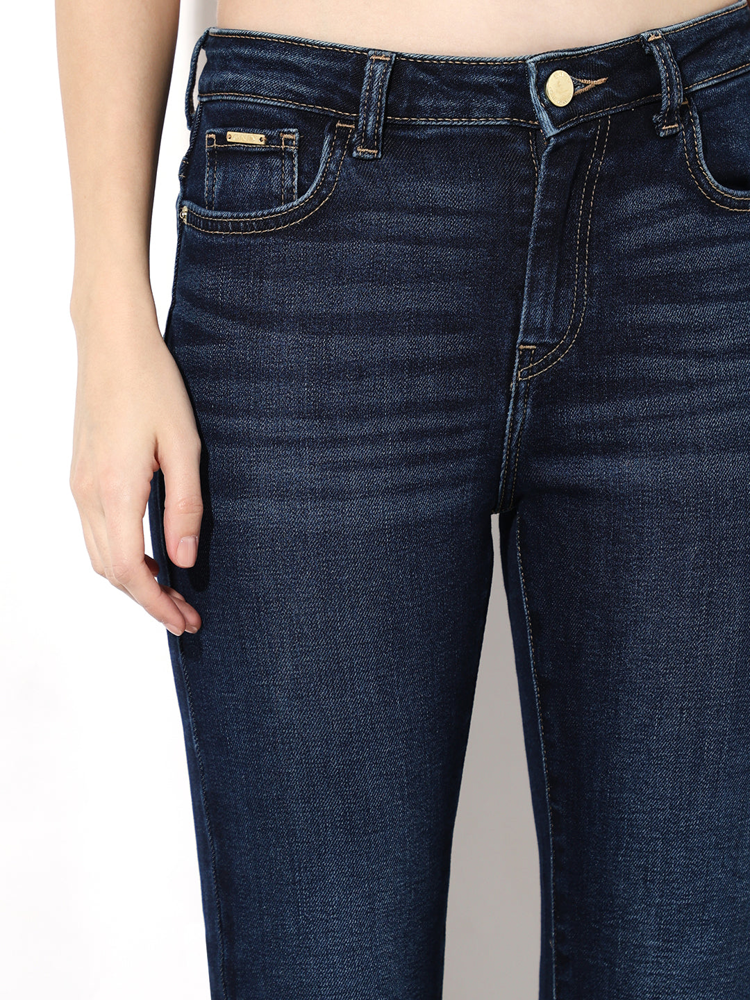Dark Blue High Rise Skinny Fit Jeans