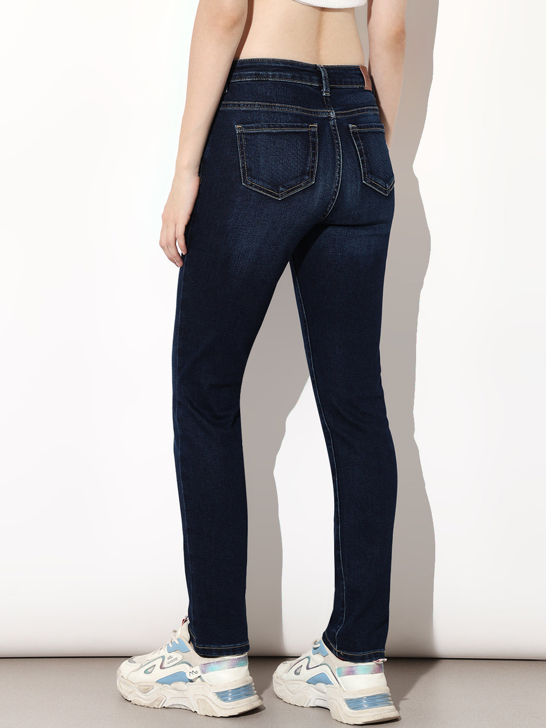 Dark Blue High Rise Skinny Fit Jeans