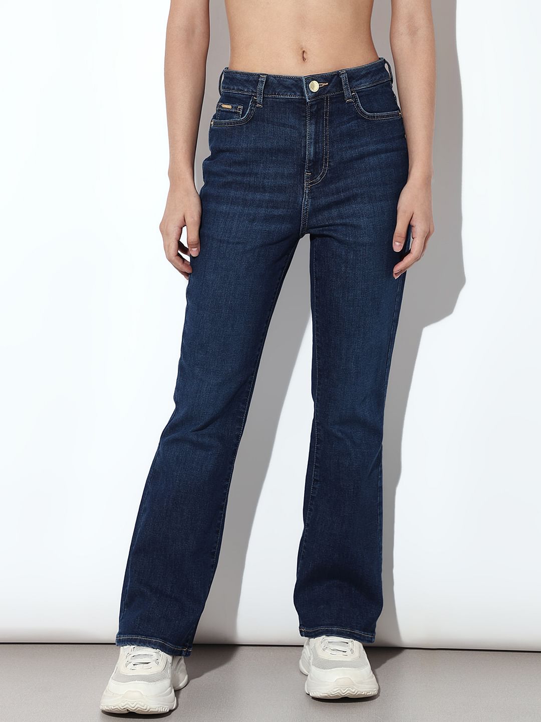Dark Blue High Rise Paola Flared Jeans